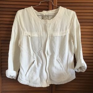 Lucky Brand Moto Jacket Large winter white